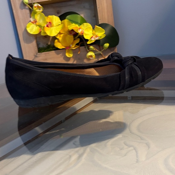 Gabor Women's Black Suede Knotted Flats - Picture 4 of 10